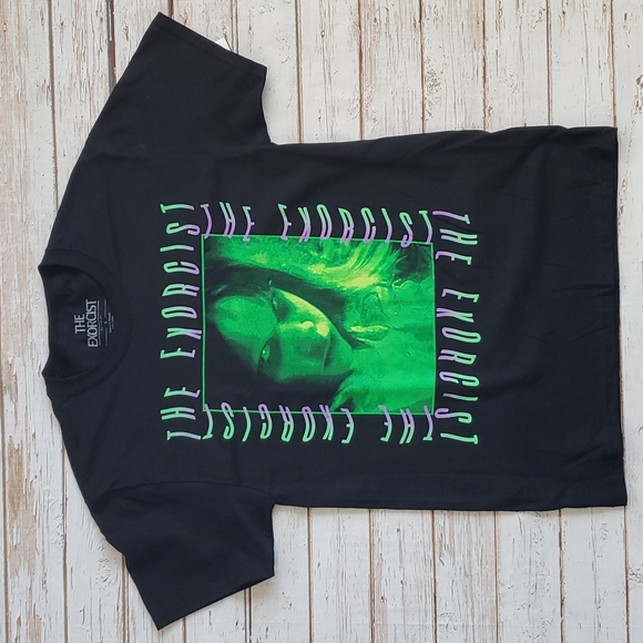 NWT The Exorcist Horror Movie Shirt Mens Size XL Black and Green - Picture 1 of 8